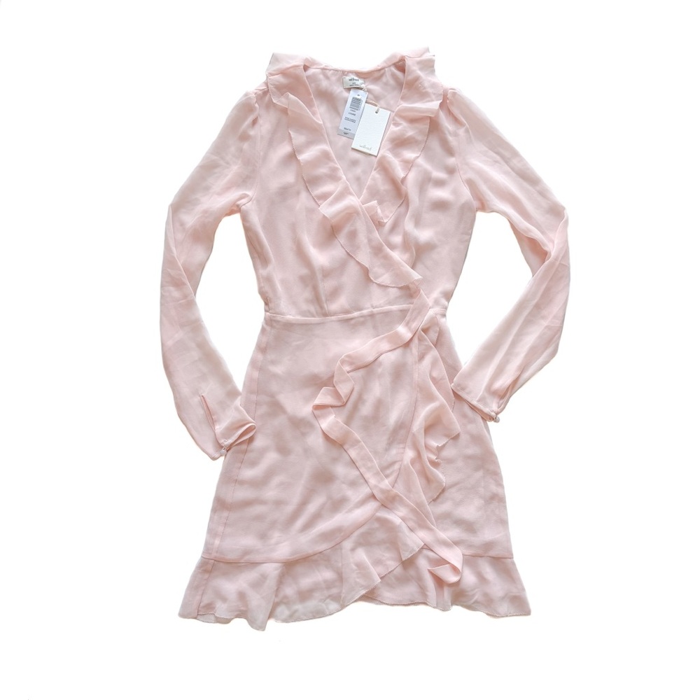 Aritzia Wilfred Louise Pink Wrap Dress
